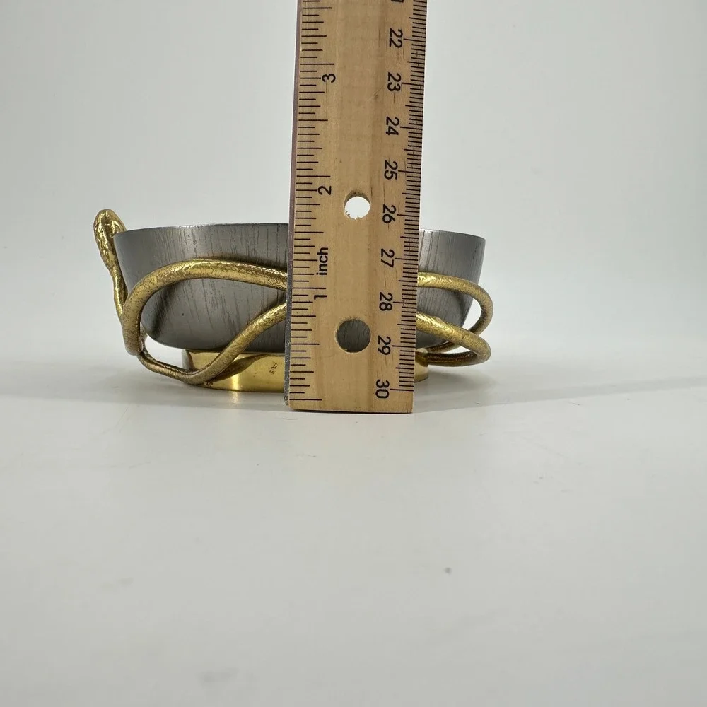 Michael Aram Serpent Metal Trinket Tray Gold Snake Stainless Steel Catchall Bowl